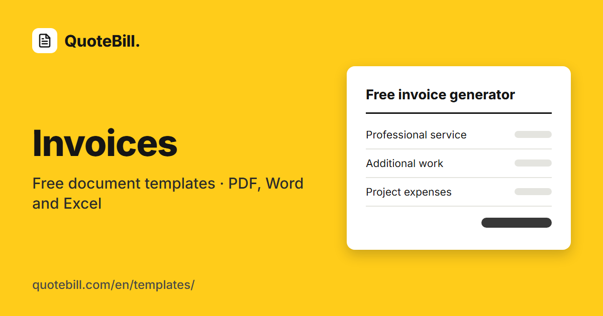 Free late payment fee invoice template (Excel, Word, PDF)