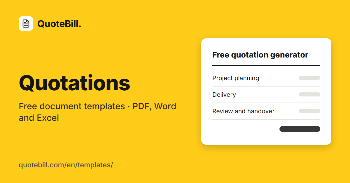 Free garage door installation quotation template | QuoteBill